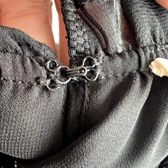 Ramy Brook Blouse Top Women Black Gold Polka Dot Ruffled Sleeveless Designer - Picture 8 of 11